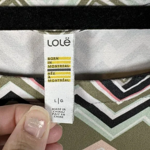 Lole Short Sleeve Comfy Casual Leisure Scoop Hem Elastic Hip Sun Dress SZ Large - Picture 6 of 7